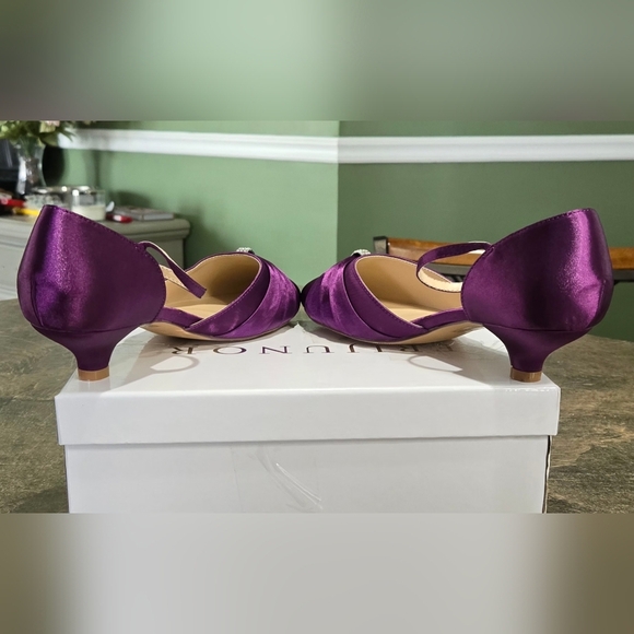 ERIJUNOR Satin Bridal Wedding Shoes #744, 745 - Picture 5 of 13